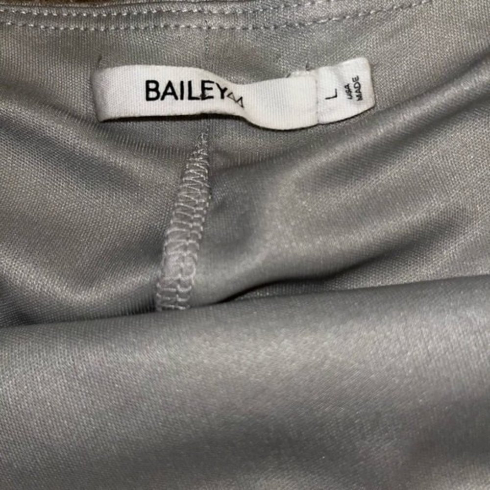 Anthropologie Bailey 44 Loti Skirt Grey Faux Leather Jersey Womens Size Large - Picture 6 of 10